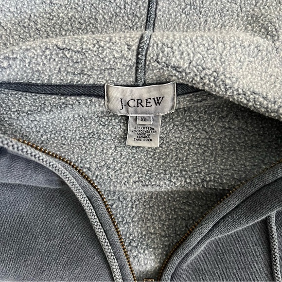 Vintage J.Crew Navy Blue Front Zip Hoodie - Picture 3 of 6